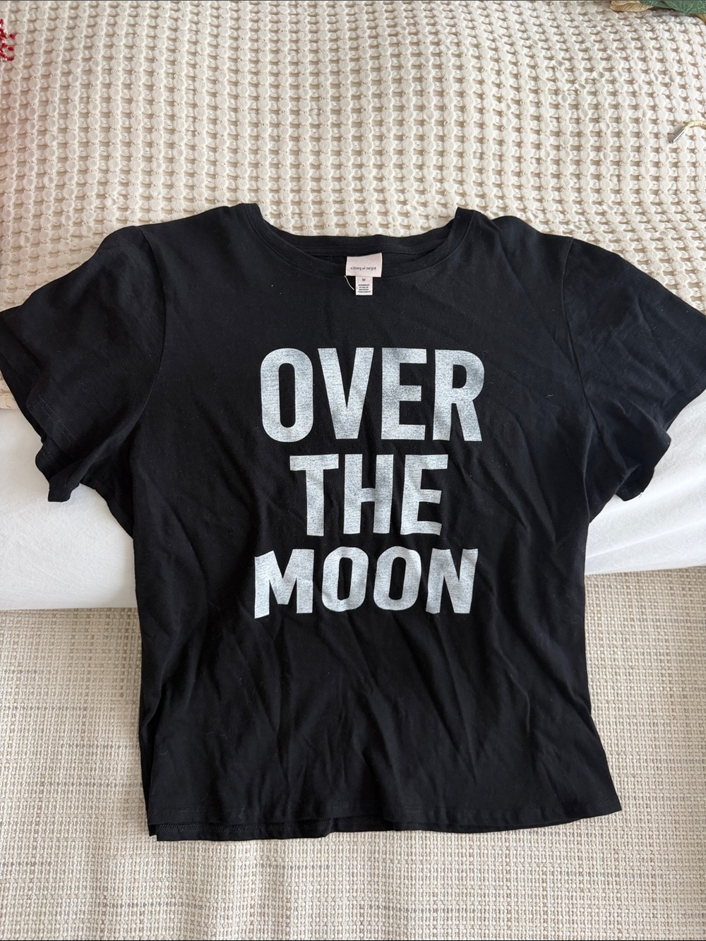 cinq a sept Black Graphic 'OVER THE MOON' Tee